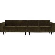 BePureHome Statement 4-Zits Bank - Rib - Groen - 77x280x93