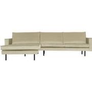 BePureHome Rodeo Chaise Longue Links - Velvet - Pistache - 85x300x86