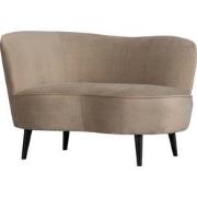 WOOOD Sara Loungefauteuil Links - Velvet - Khaki - 71x112x81