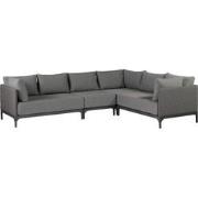 Exotan Domino Loungeset Buiten - Aluminium - Steengrijs - 88x300x225