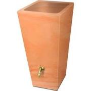 Regenton manhattan gewassen terracotta 100L incl. messing kraantje