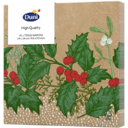 Servetten Snowy Berries 3-laags tissue 24 x 24 cm