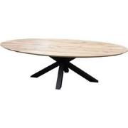 Eettafel ovaal eiken onbehandeld - 240 x 120 x 78 cm - Bladdikte 5,5 c...