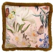 Dutch Decor HANNA - Sierkussen 45x45 cm - bloemen - vlinders - franjes...