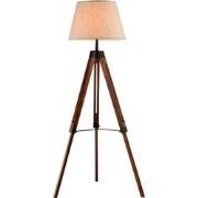 QUVIO Vloerlamp driepoot hout met beige kap - QUV5041L-WOOD