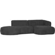 WOOOD Polly Chaise Longue Rechts - Polyester - Grijs - 71x258x105/150