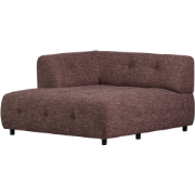 WOOOD Louis 1,5-Zits Chaise Longue - Polyester - Mauve - 73x122x140