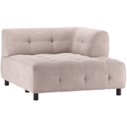 WOOOD Louis 1,5-Zits Chaise Longue - Polyester - Mauve - 73x122x140