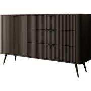 Meubella Dressoir Lima - Zwart - 138 cm