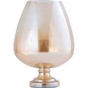 PTMD Windlicht Alwine - 27x27x36 cm - Glas - Goud