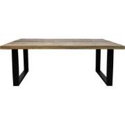 HSM Collection-Rechthoekige Eettafel Melbourne-200x100x77-Naturel/Zwar...