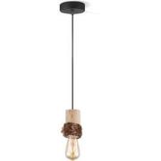 Home sweet home hanglamp Furdy klein - hout / bont