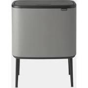 Bo Touch Bin, met 3 binnenemmers, 3 x 11 liter - Mineral Concrete Grey