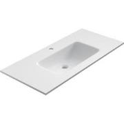 Solid Surface wastafel Florence 81x46cm wit mat