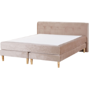 Beliani MARQUISE - Tweepersoonsbed-Beige-Fluweel