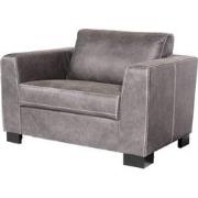 Fauteuil - Polka - leer Colorado grijs 02