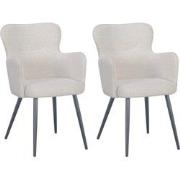 Pole to Pole - Wing chair - White Pearl - Set of 2