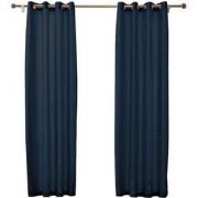 Larson - Velvet Gordijnen - 2.8m x 2.5m - Ringen - Blauw