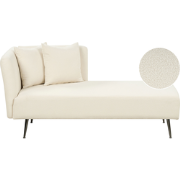 Beliani RIOM - Chaise longue-Wit-Bouclé