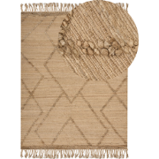 Beliani HANDERE - Gevlochten-Beige-Jute