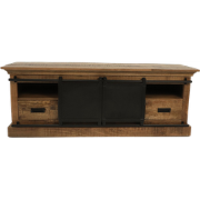 HSM Collection-Tv Meubel Melbourne 2 Deur 2 La-150x45x55-Naturel/Zwart...