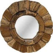 HSM Collection-Ronde Spiegel-40X40X4-Naturel-Teak