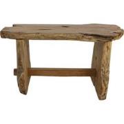 HSM Collection-Rechthoekige Bank Rustiek-80x40x45-Natural-Teak