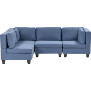 Beliani UNSTAD - Modulaire Sofa-Blauw-Polyester