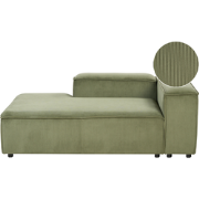 Beliani ARDAL - Chaise longue-Groen-Corduroy