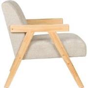 Housecraft Living Panadero Loungestoel Hout Naturel/ Beigen