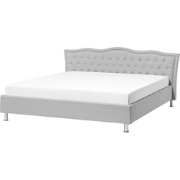 Beliani METZ - Tweepersoonsbed-Grijs-Polyester