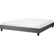 Beliani ROANNE - Tweepersoonsbed-Grijs-Polyester