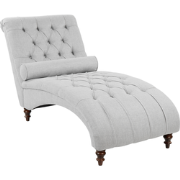 Beliani MURET - Chaise longue-Grijs-Polyester