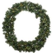 Kerstkrans Imperial krans bo h60 cm-50L groen/wit