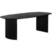 Eettafel Deens Ovaal 220cm - Zwart Mangohout - Feline