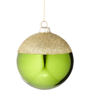 Decoratieve kerstbal in groen glas D10