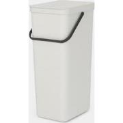 Sort & Go afvalemmer, 40 liter - Light Grey