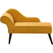 Beliani BIARRITZ - Chaise longue-Geel-Polyester