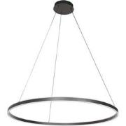 Moderne Hanglamp Ringlux Zwart 2-lichts