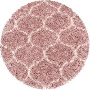 Tapijtenloods Opera Soft Shaggy Rond Hoogpolig Vloerkleed Roze- 120 CM...