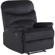 Beliani ESLOV - Fauteuil-Zwart-Fluweel