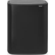 Bo Touch Bin, met 2 binnenemmers, 2 x 30 liter - Matt Black