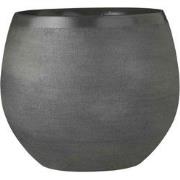 Mica Decorations Bloempot Douro rond donkergrijs handgemaakt - 25 x Ø ...