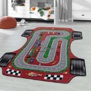 Tapijtenloods Play Vloerkleed Kinderkamer Formule 1 Laagpolig Rood- 12...