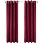 LW Collection LW Collection Gordijnen Rood Velvet Kant en klaar 245x29...