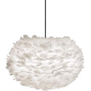 Eos Medium hanglamp white - met koordset zwart - Ø 45 cm