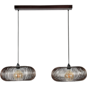 AnLi Style Hanglamp 2x Ø43 disk wire copper twist