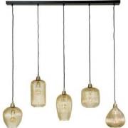 AnLi Style Hanglamp 5L stripe glass mix