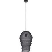 PTMD Miko Black Iron Wired Hanging Lamp See Through S