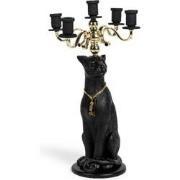 BOLD MONKEY Proudly Crowned Panther Candle Holder Black